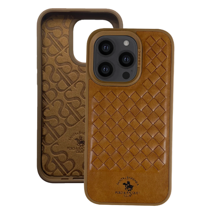 Santa Barbara Polo Racquet Club Apple iPhone 14 Pro Max Ravel Deri Kapak - Kahverengi