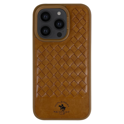 Santa Barbara Polo Racquet Club Apple iPhone 14 Pro Max Ravel Deri Kapak - Kahverengi