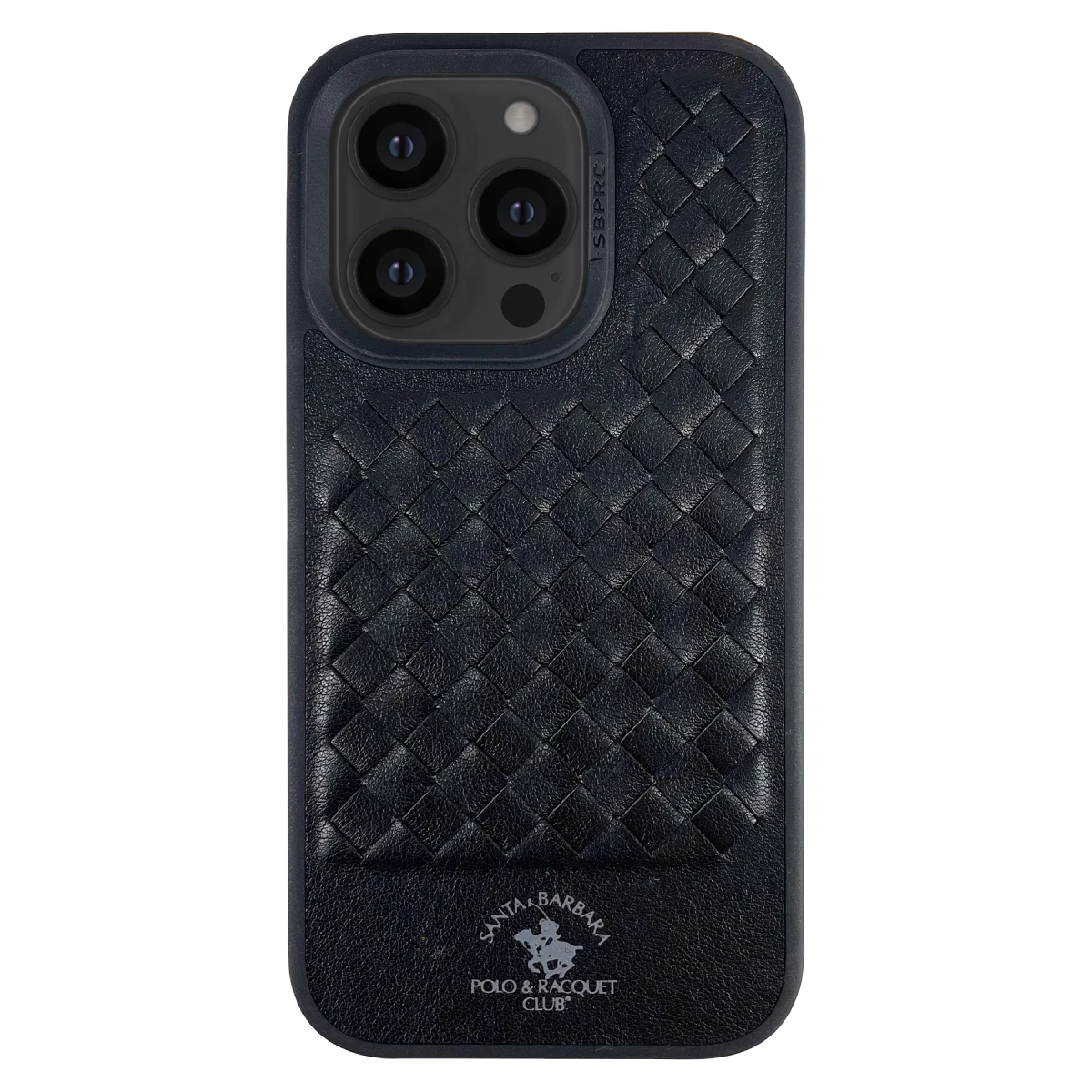 Santa Barbara Polo Racquet Club Apple iPhone 14 Pro Max Ravel Deri Kapak - Siyah