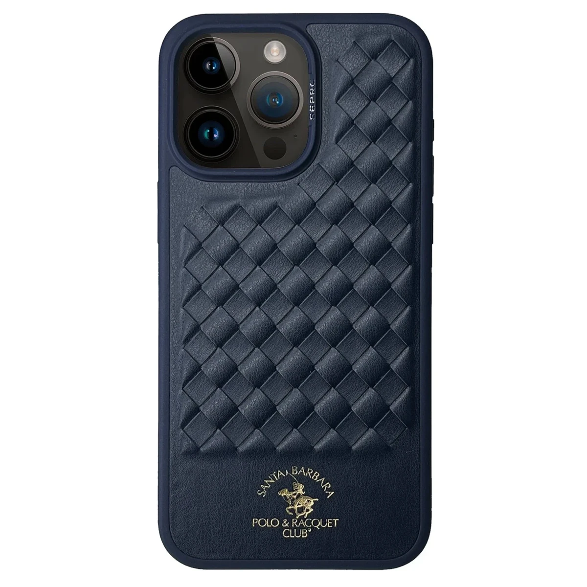 Santa Barbara Polo Racquet Club Apple iPhone 14 Pro Ravel Deri Kapak - Lacivert