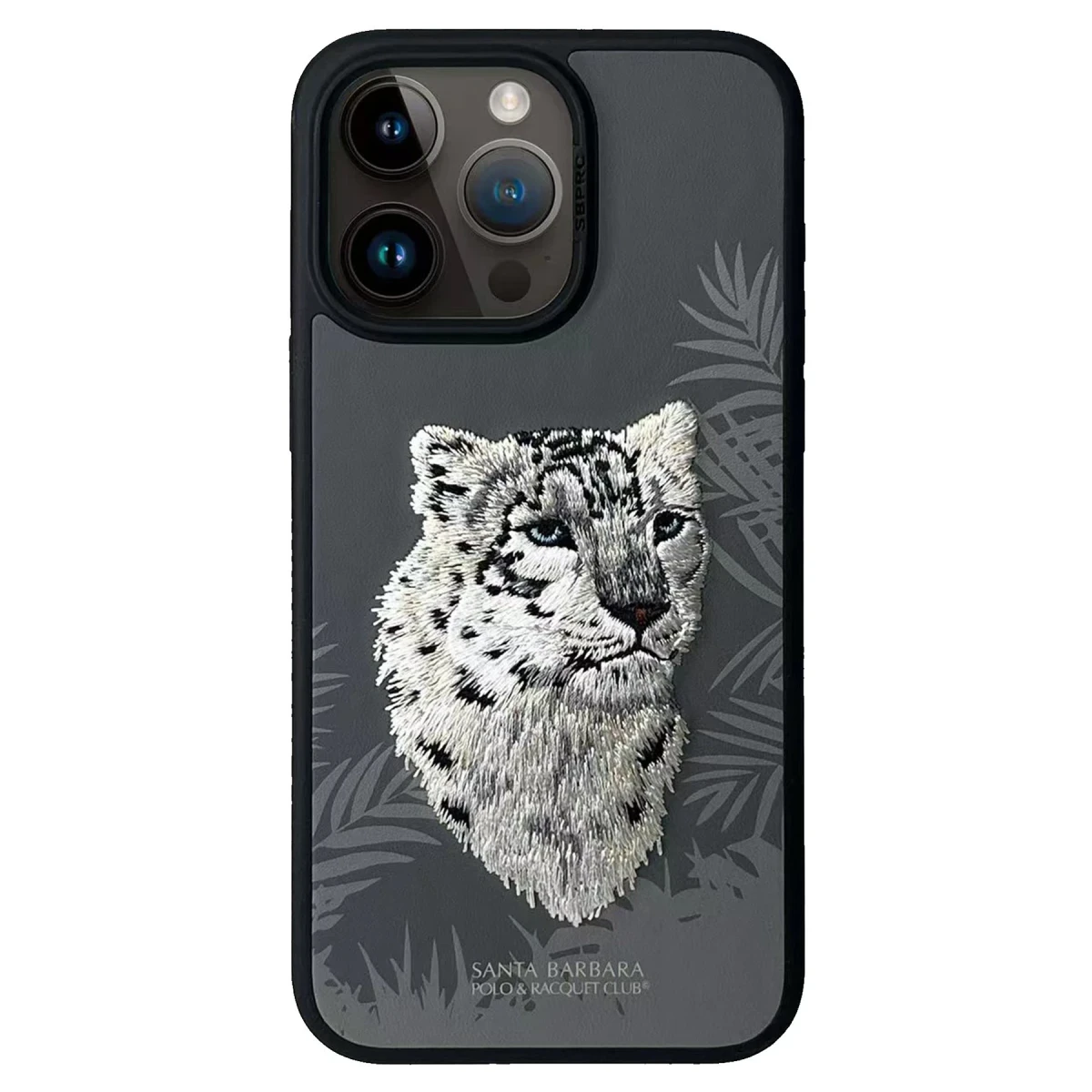 Santa Barbara Polo Racquet Club Apple iPhone 14 Pro Savanna Kapak - Snow Leopard Gri
