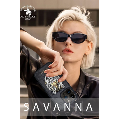 Santa Barbara Polo Racquet Club Apple iPhone 14 Pro Savanna Kapak - Snow Leopard Gri