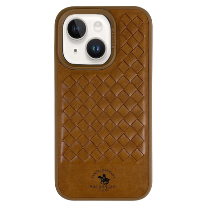 Santa Barbara Polo Racquet Club Apple iPhone 14 Ravel Deri Kapak - Kahverengi