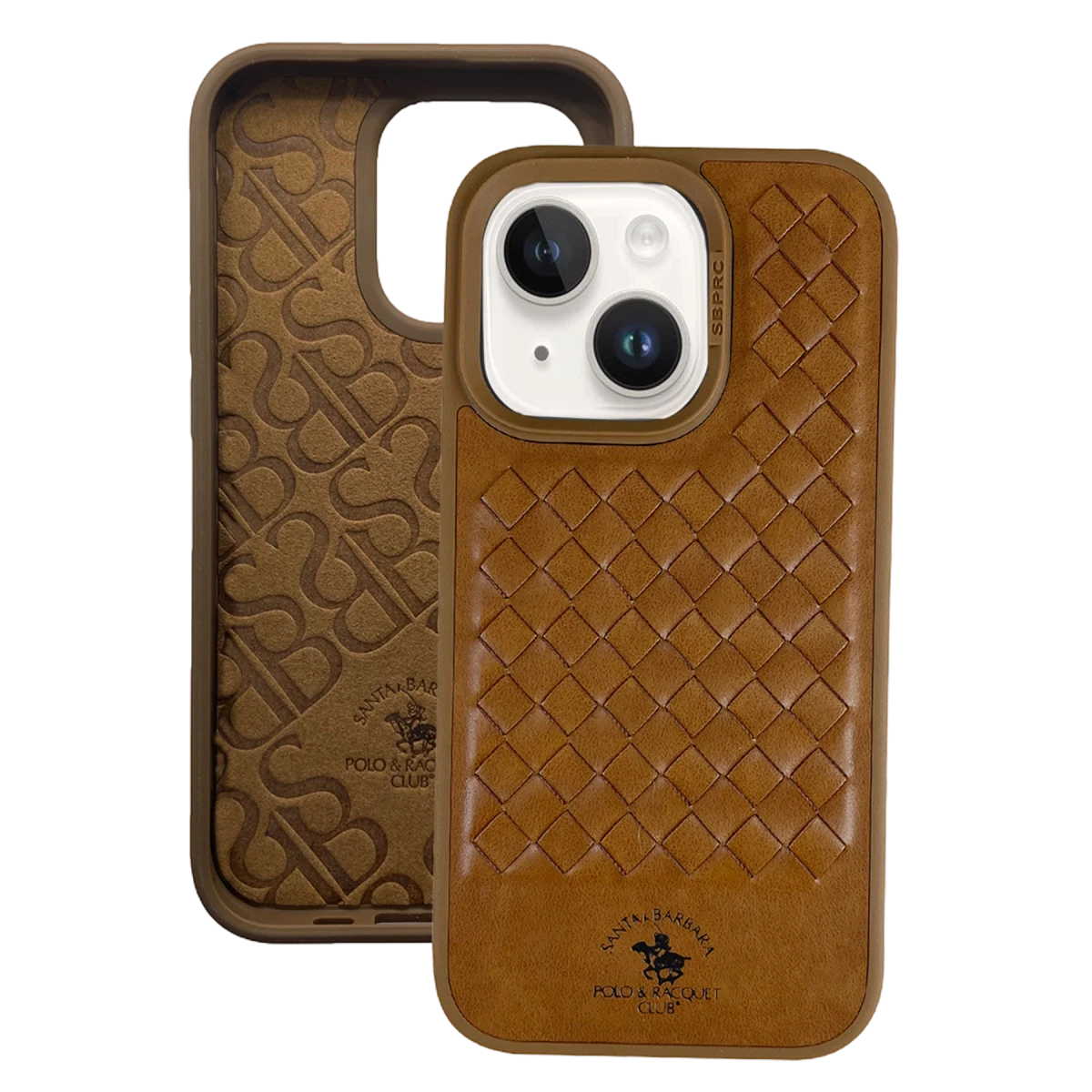 Santa Barbara Polo Racquet Club Apple iPhone 14 Ravel Deri Kapak - Kahverengi