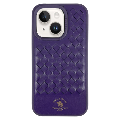 Santa Barbara Polo Racquet Club Apple iPhone 14 Ravel Deri Kapak - Mor