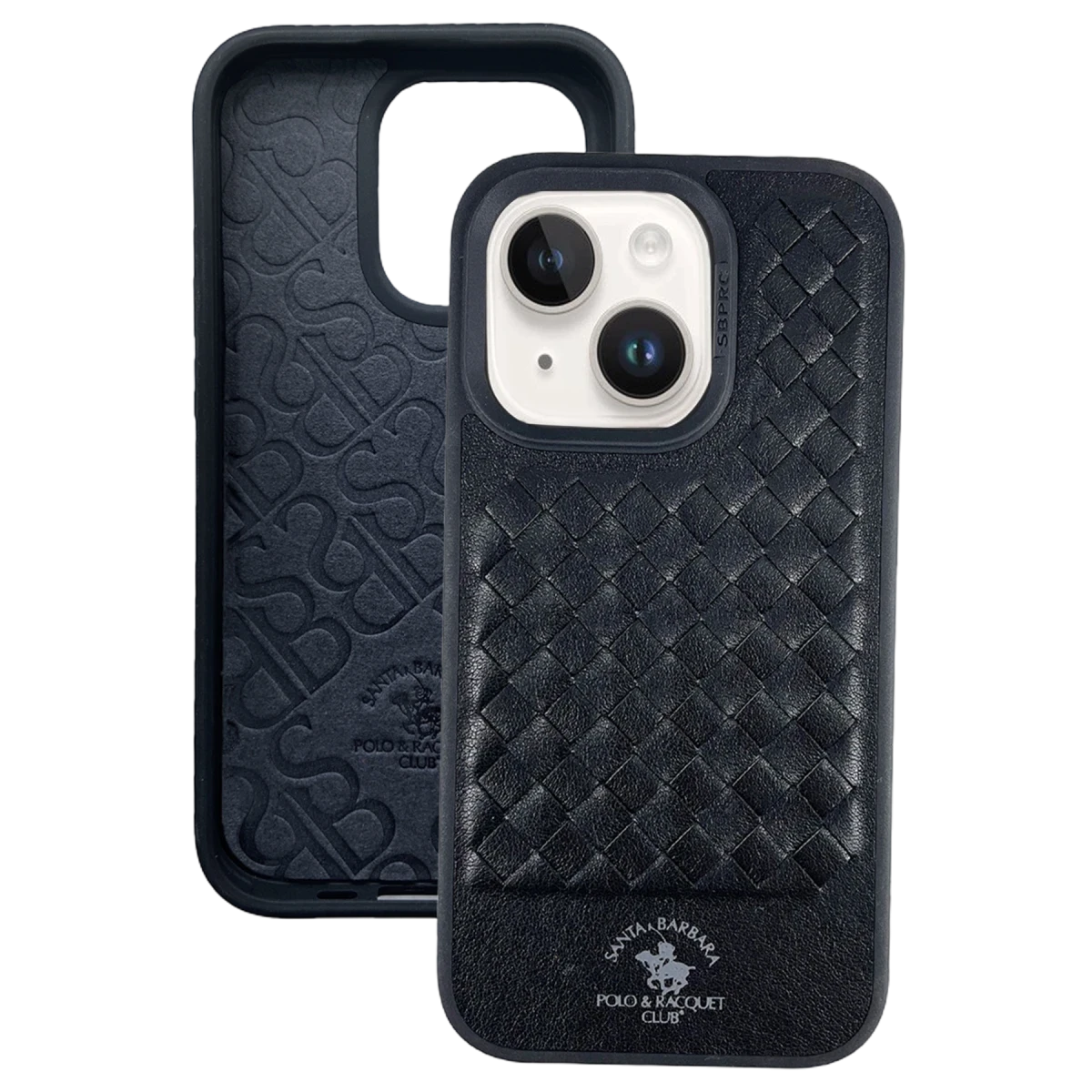 Santa Barbara Polo Racquet Club Apple iPhone 14 Ravel Deri Kapak - Siyah