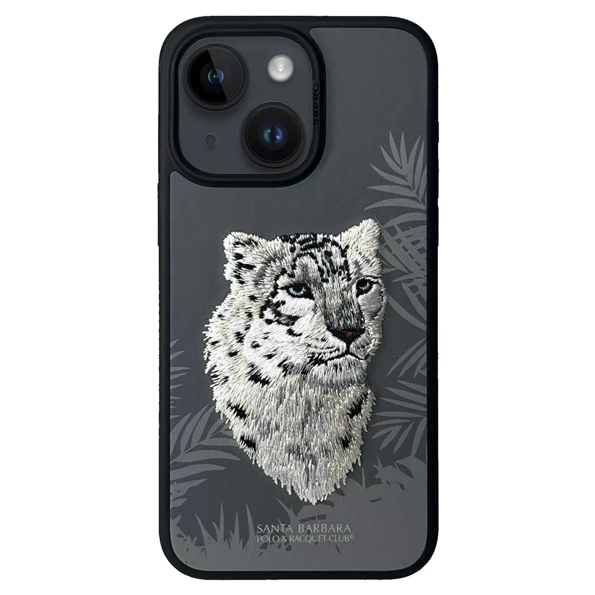 Santa Barbara Polo Racquet Club Apple iPhone 14 Savanna Kapak - Snow Leopard Gri