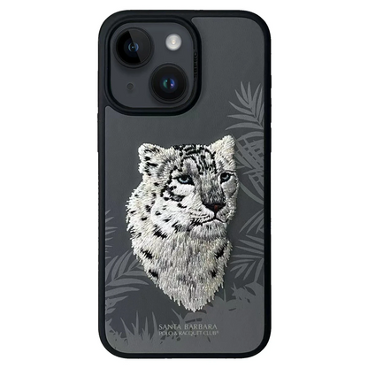 Santa Barbara Polo Racquet Club Apple iPhone 14 Savanna Kapak - Snow Leopard Gri