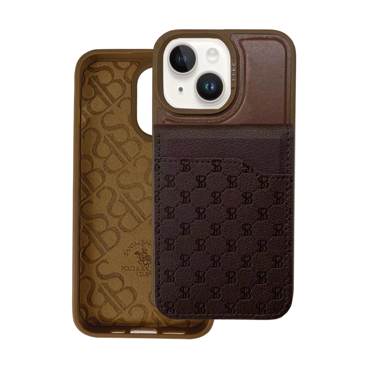 Santa Barbara Polo Racquet Club Apple iPhone 14 Timothy Cüzdanlı Standlı Kapak - Kahverengi