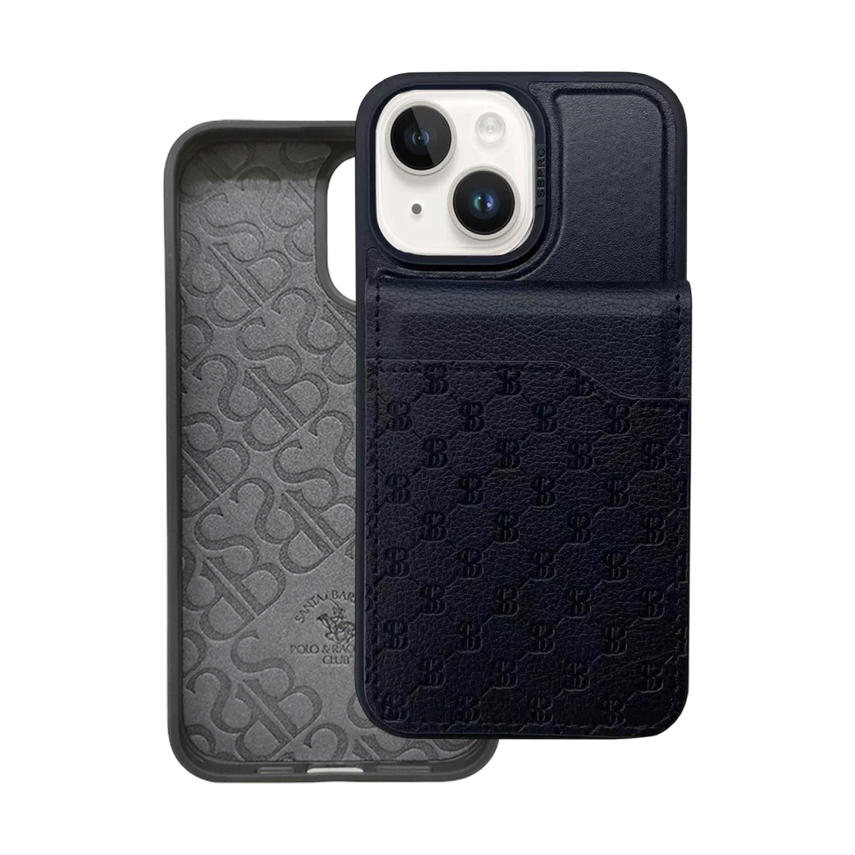 Santa Barbara Polo Racquet Club Apple iPhone 14 Timothy Cüzdanlı Standlı Kapak - Siyah