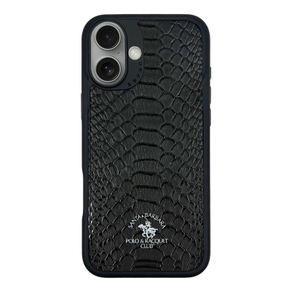 Santa Barbara Polo Racquet Club Apple iPhone 17 Knight Deri Kapak - Siyah
