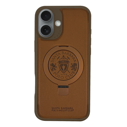 Santa Barbara Polo Racquet Club Apple iPhone 17 Primo Magsafe Stand Kapak - Kahverengi