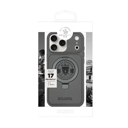 Santa Barbara Polo Racquet Club Apple iPhone 17 Primo Magsafe Stand Kapak - Titan Gri