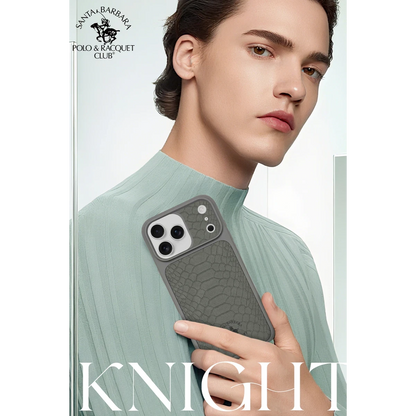 Santa Barbara Polo Racquet Club Apple iPhone 17 Pro Knight Deri Kapak - Lacivert