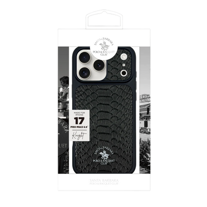 Santa Barbara Polo Racquet Club Apple iPhone 17 Pro Knight Deri Kapak - Siyah