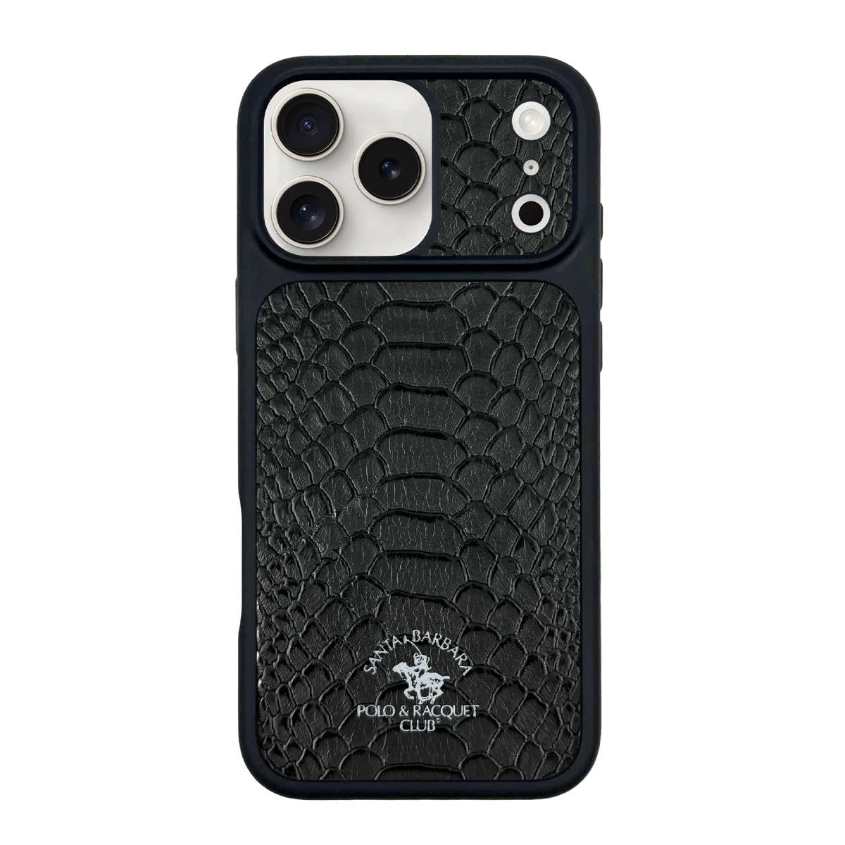 Santa Barbara Polo Racquet Club Apple iPhone 17 Pro Knight Deri Kapak - Siyah