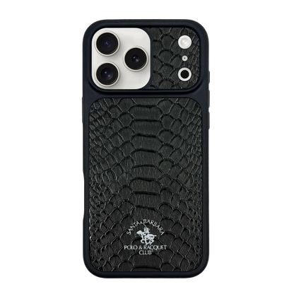 Santa Barbara Polo Racquet Club Apple iPhone 17 Pro Knight Deri Kapak - Siyah
