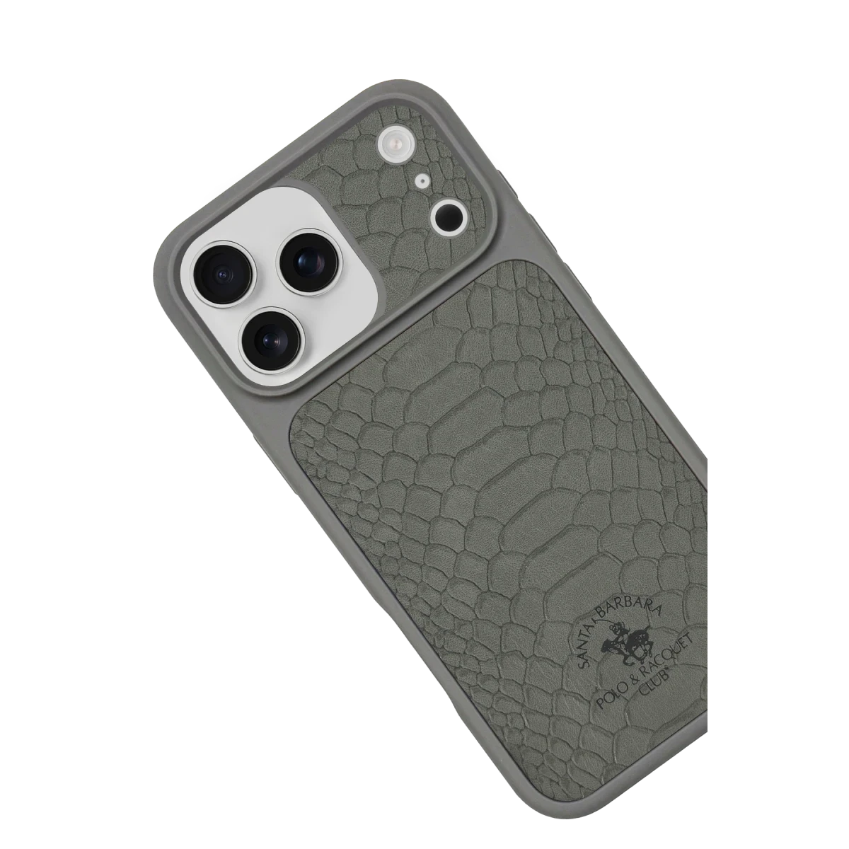 Santa Barbara Polo Racquet Club Apple iPhone 17 Pro Knight Deri Kapak - Titan Gri