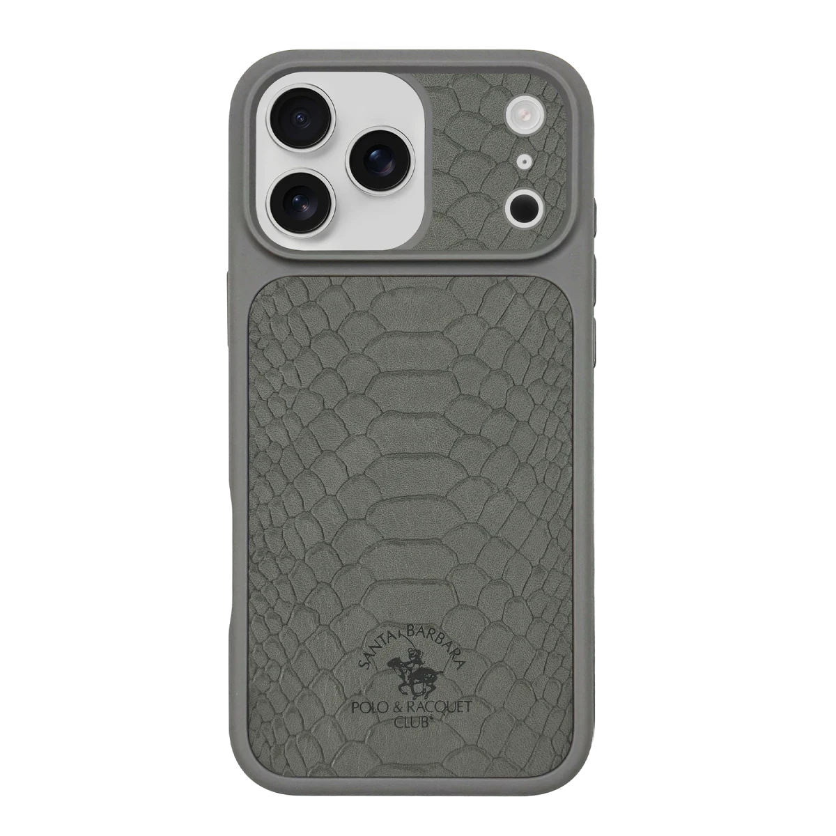 Santa Barbara Polo Racquet Club Apple iPhone 17 Pro Knight Deri Kapak - Titan Gri