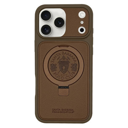 Santa Barbara Polo Racquet Club Apple iPhone 17 Pro Primo Magsafe Stand Kapak - Kahverengi