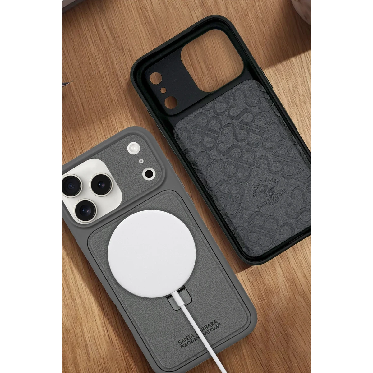 Santa Barbara Polo Racquet Club Apple iPhone 17 Pro Primo Magsafe Stand Kapak - Siyah