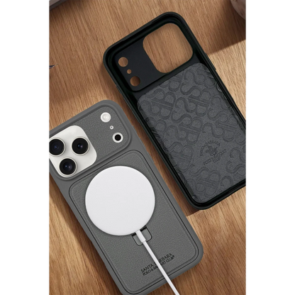 Santa Barbara Polo Racquet Club Apple iPhone 17 Pro Primo Magsafe Stand Kapak - Siyah