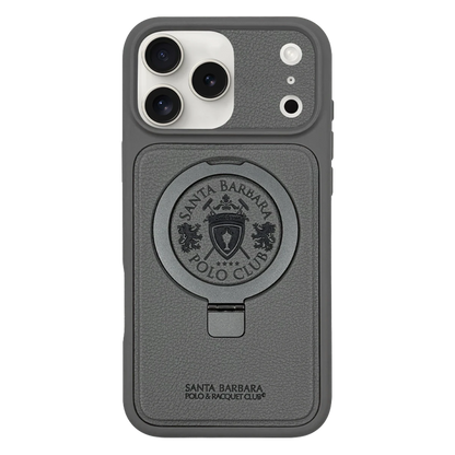 Santa Barbara Polo Racquet Club Apple iPhone 17 Pro Primo Magsafe Stand Kapak - Titan Gri