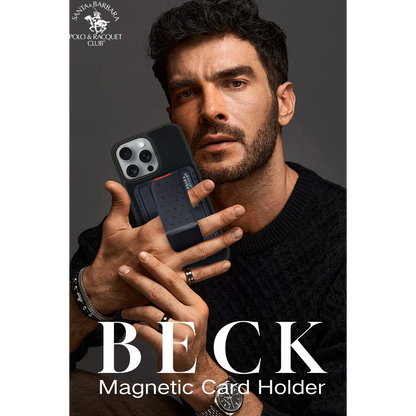 Santa Barbara Polo Racquet Club Beck Serisi Stant Özellikli Magsafe Kartlık - Gri