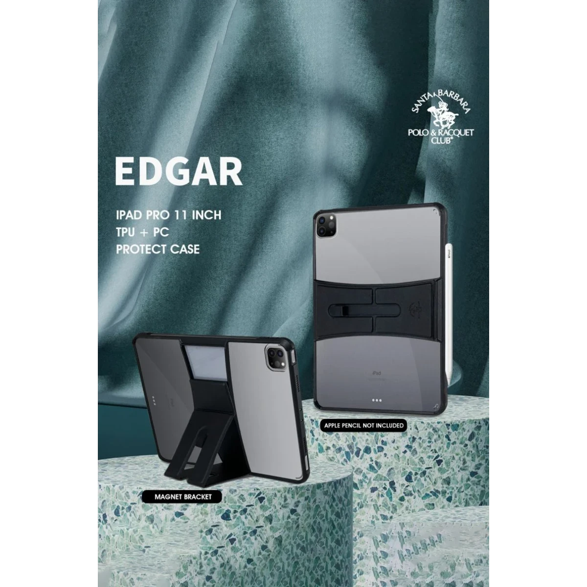 Santa Barbara Polo Racquet Club Apple iPad Pro 11 (2021) Edgar Stand Kapak - Mavi