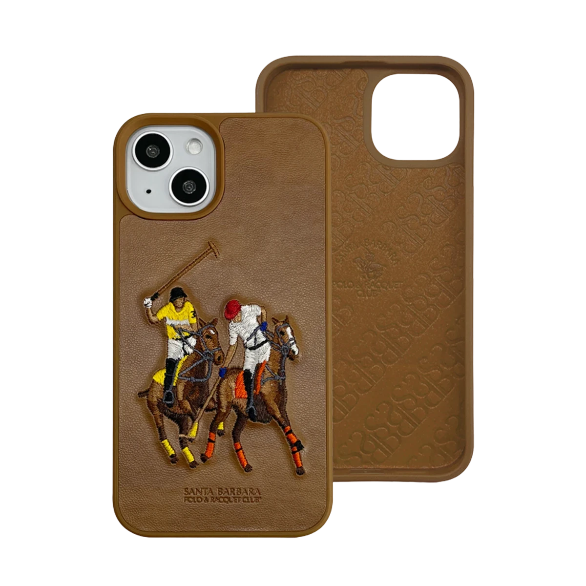 Santa Barbara Polo Racquet Club Apple iPhone 13 Jockey Deri Kapak - Kahverengi