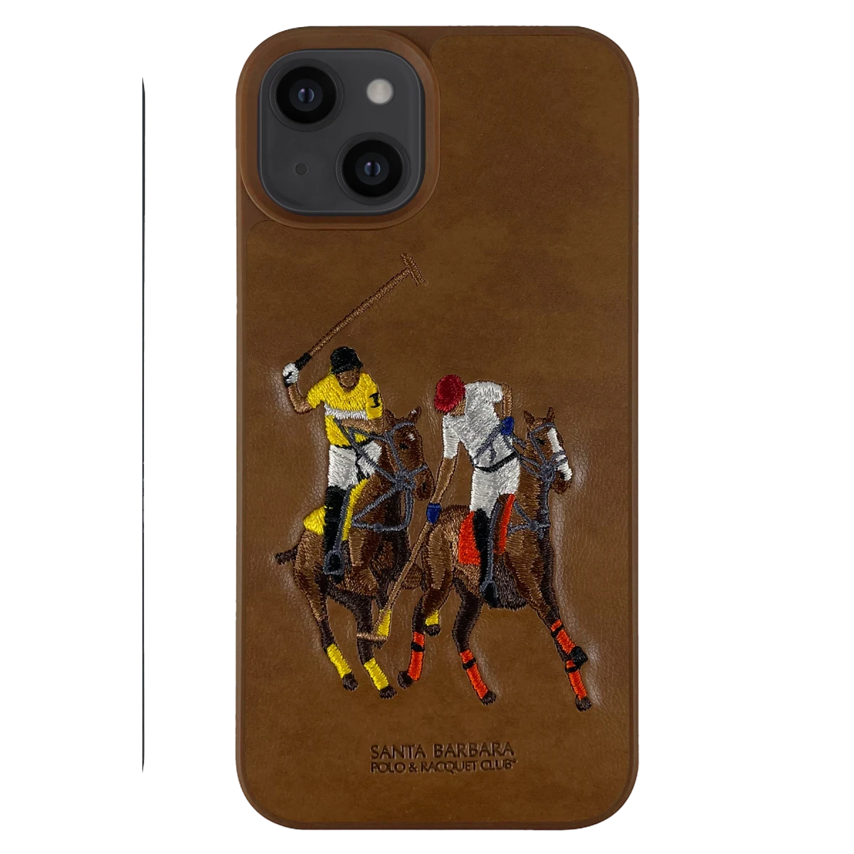 Santa Barbara Polo Racquet Club Apple iPhone 13 Jockey Deri Kapak - Kahverengi