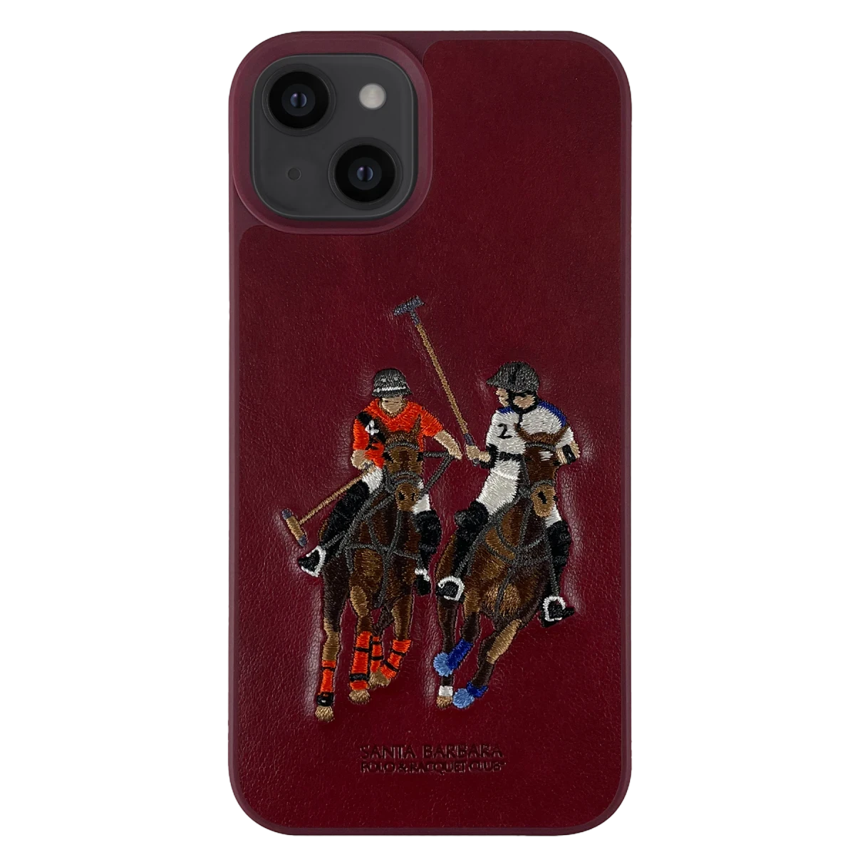 Santa Barbara Polo Racquet Club Apple iPhone 13 Jockey Deri Kapak - Kırmızı