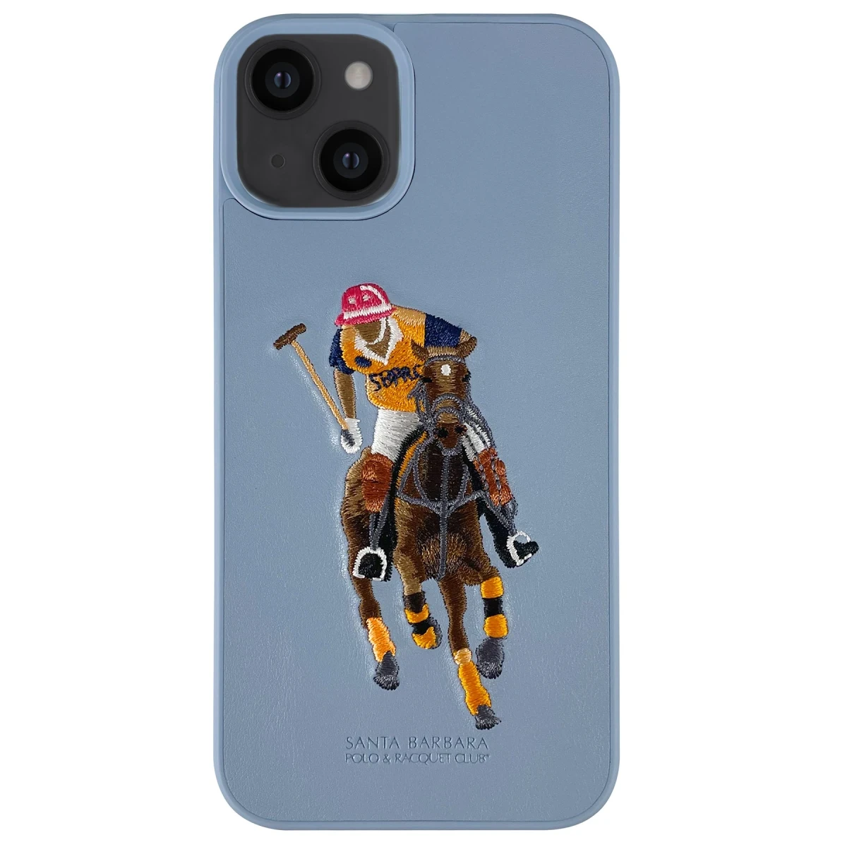 Santa Barbara Polo Racquet Club Apple iPhone 13 Jockey Deri Kapak - Mavi