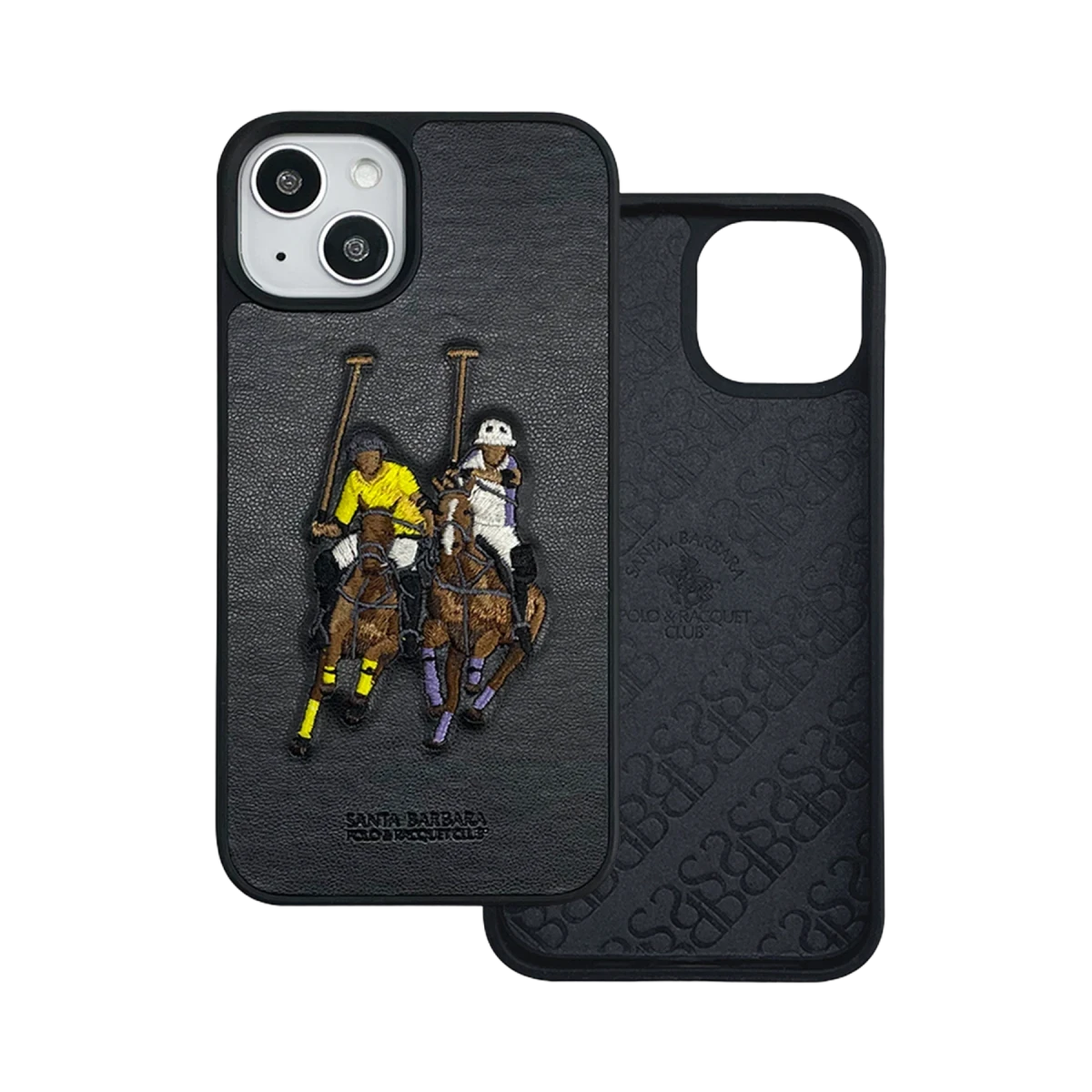 Santa Barbara Polo Racquet Club Apple iPhone 13 Jockey Deri Kapak - Siyah