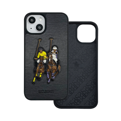 Santa Barbara Polo Racquet Club Apple iPhone 13 Jockey Deri Kapak - Siyah