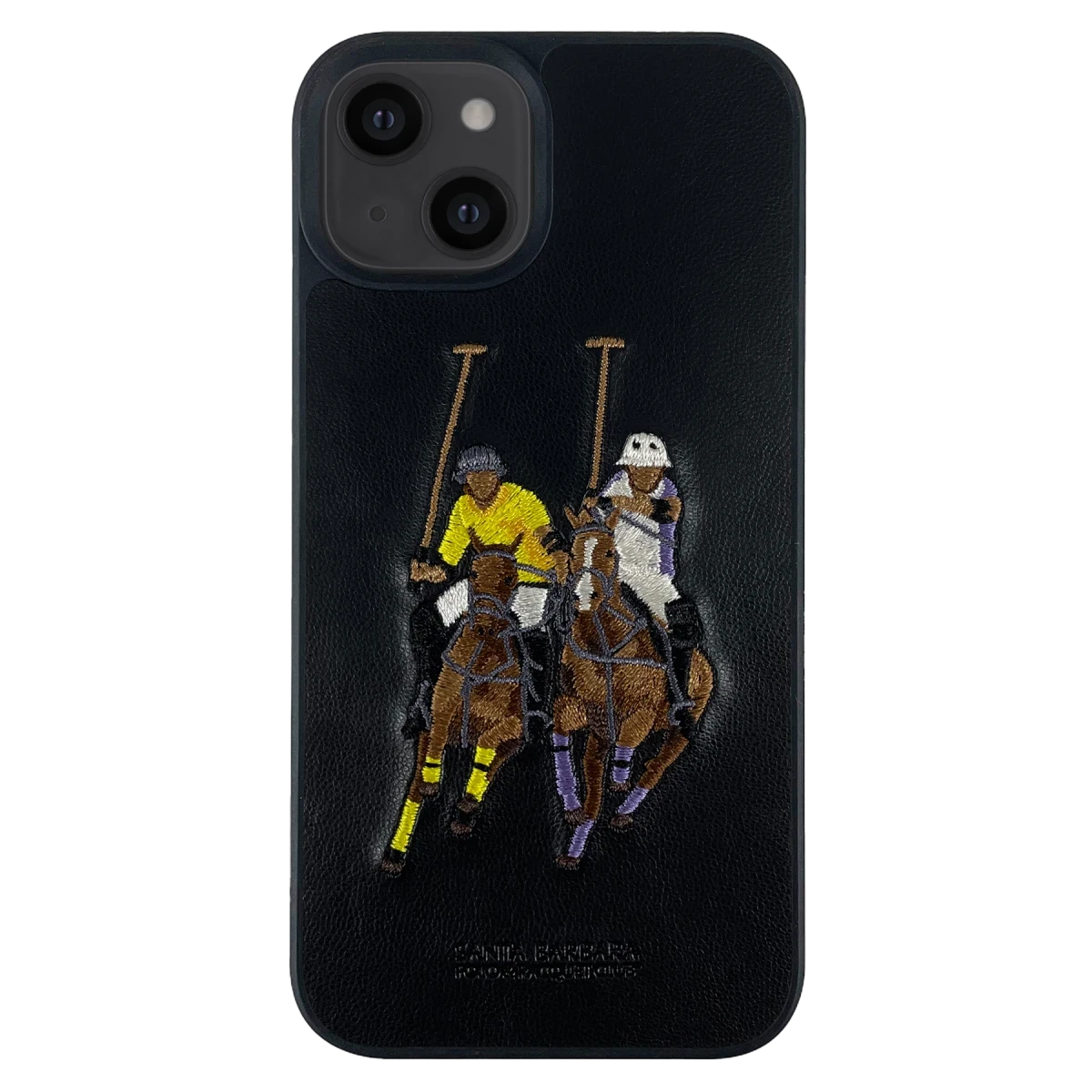 Santa Barbara Polo Racquet Club Apple iPhone 13 Jockey Deri Kapak - Siyah