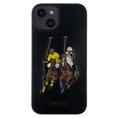 Santa Barbara Polo Racquet Club Apple iPhone 13 Jockey Deri Kapak - Siyah