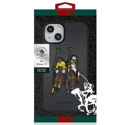 Santa Barbara Polo Racquet Club Apple iPhone 13 Jockey Deri Kapak - Yeşil