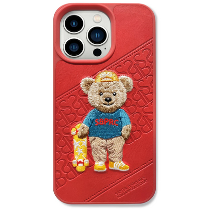 Santa Barbara Polo Racquet Club Apple iPhone 13 Pro Crete Deri Kapak - Kırmızı
