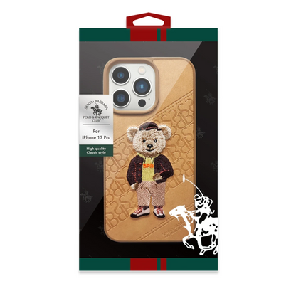 Santa Barbara Polo Racquet Club Apple iPhone 13 Pro Crete Deri Kapak - Mor