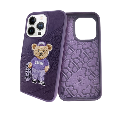 Santa Barbara Polo Racquet Club Apple iPhone 13 Pro Crete Deri Kapak - Mor