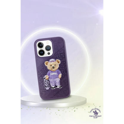 Santa Barbara Polo Racquet Club Apple iPhone 13 Pro Crete Deri Kapak - Mor
