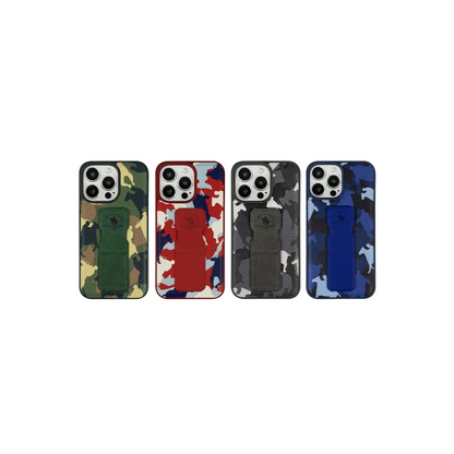 Santa Barbara Polo Racquet Club Apple iPhone 13 Pro Enos Standlı Kapak - Kırmızı