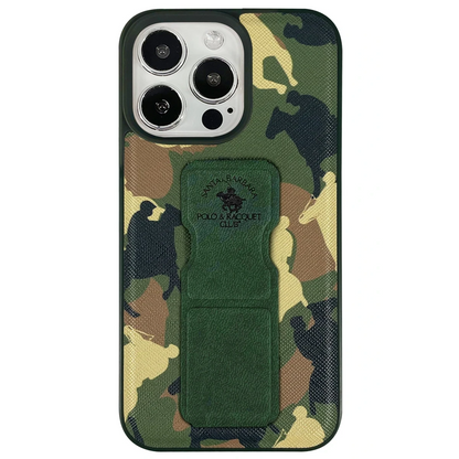 Santa Barbara Polo Racquet Club Apple iPhone 13 Pro Enos Standlı Kapak - Yeşil
