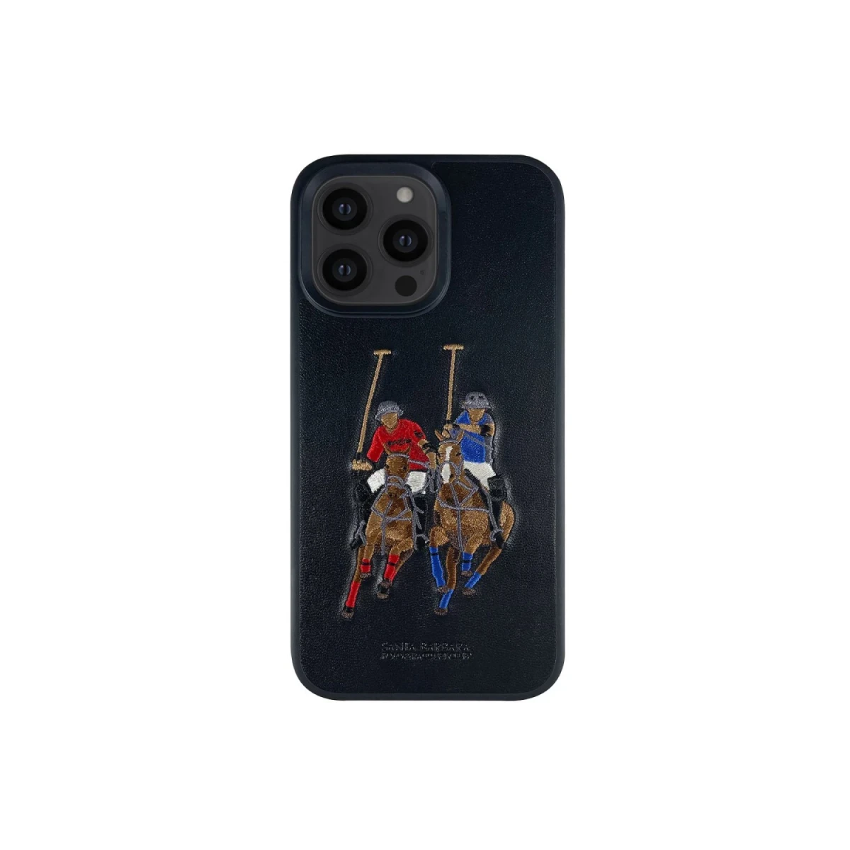 Santa Barbara Polo Racquet Club Apple iPhone 13 Pro Jockey Deri Kapak - Siyah