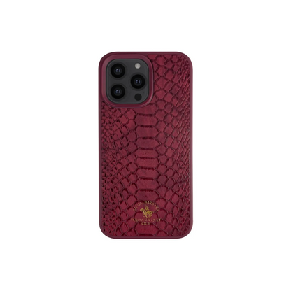 Santa Barbara Polo Racquet Club Apple iPhone 13 Pro Knight Deri Kapak - Kırmızı