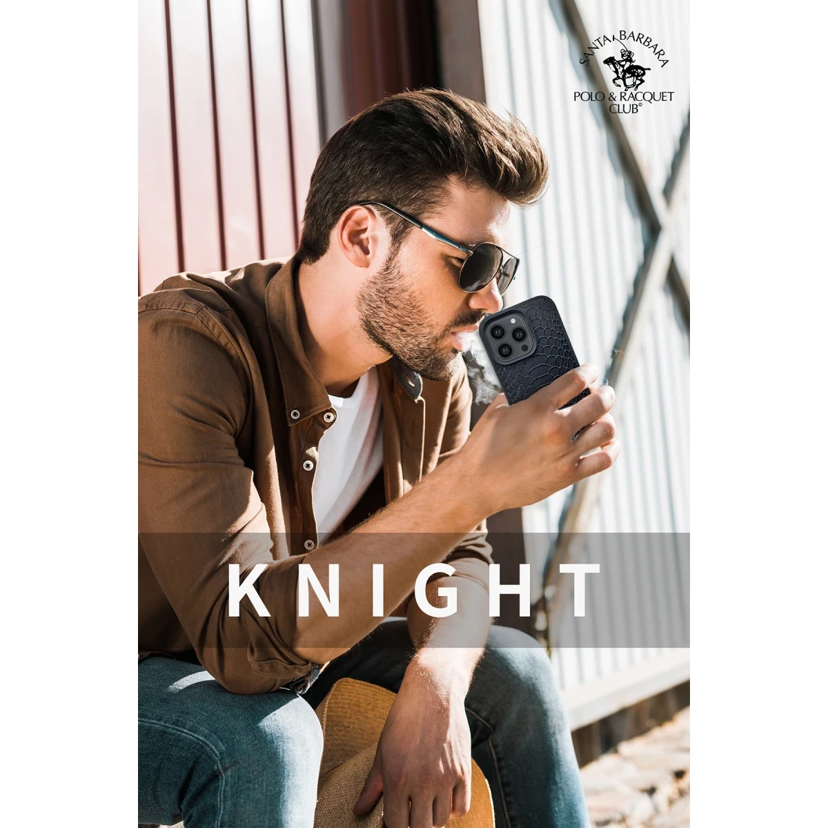 Santa Barbara Polo Racquet Club Apple iPhone 13 Pro Knight Deri Kapak - Kırmızı
