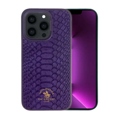 Santa Barbara Polo Racquet Club Apple iPhone 13 Pro Knight Deri Kapak - Mor