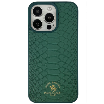Santa Barbara Polo Racquet Club Apple iPhone 13 Pro Knight Deri Kapak - Yeşil