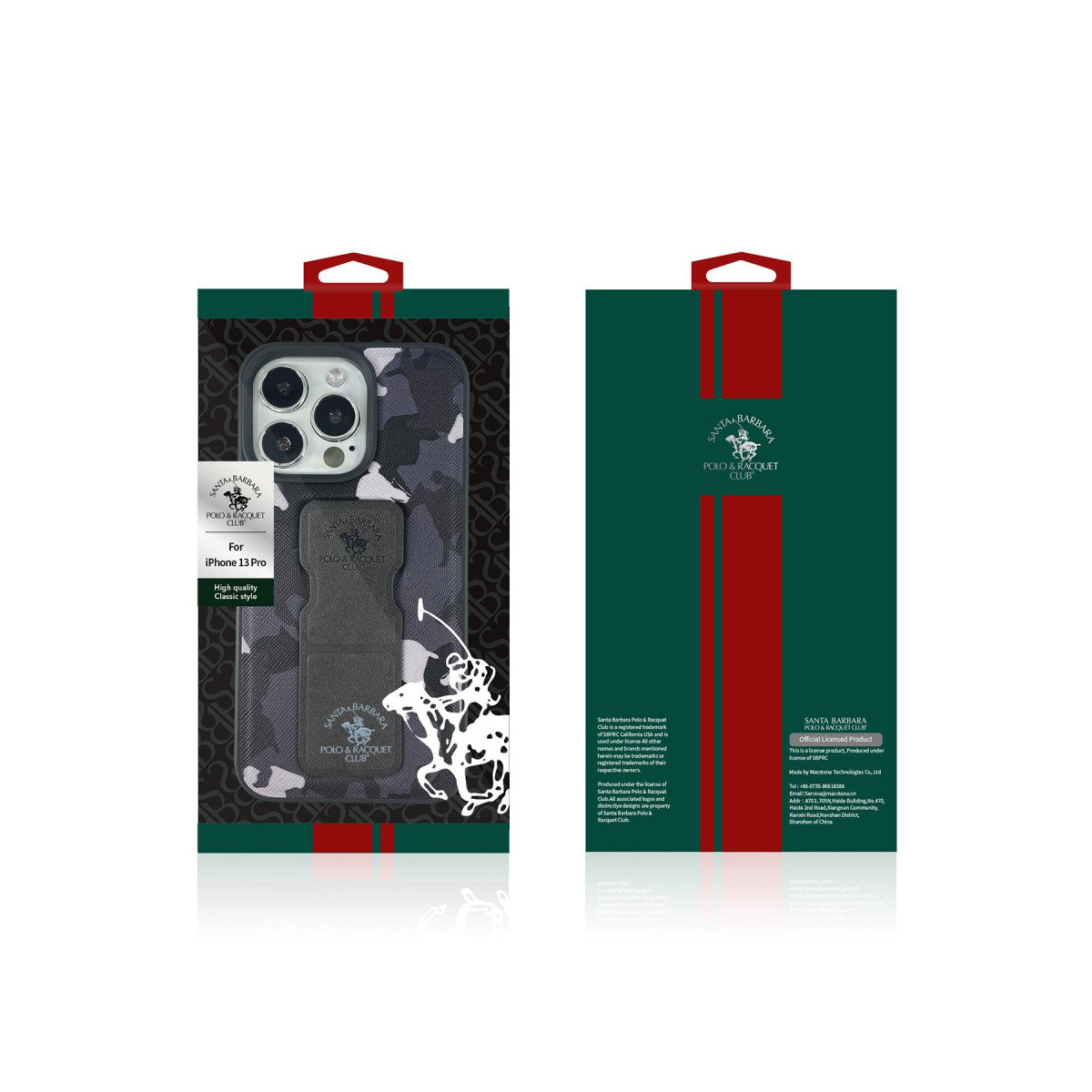 Santa Barbara Polo Racquet Club Apple iPhone 13 Pro Max Enos Standlı Kapak